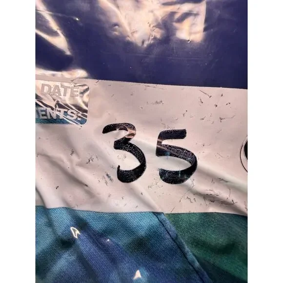 Catherines blue abstract button down‎ shirt womens 5X wacky art to wear artsy - Picture 7 of 7